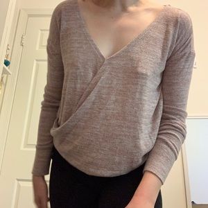 Rebel Sugar lilac long sleeve sweater soft wrap